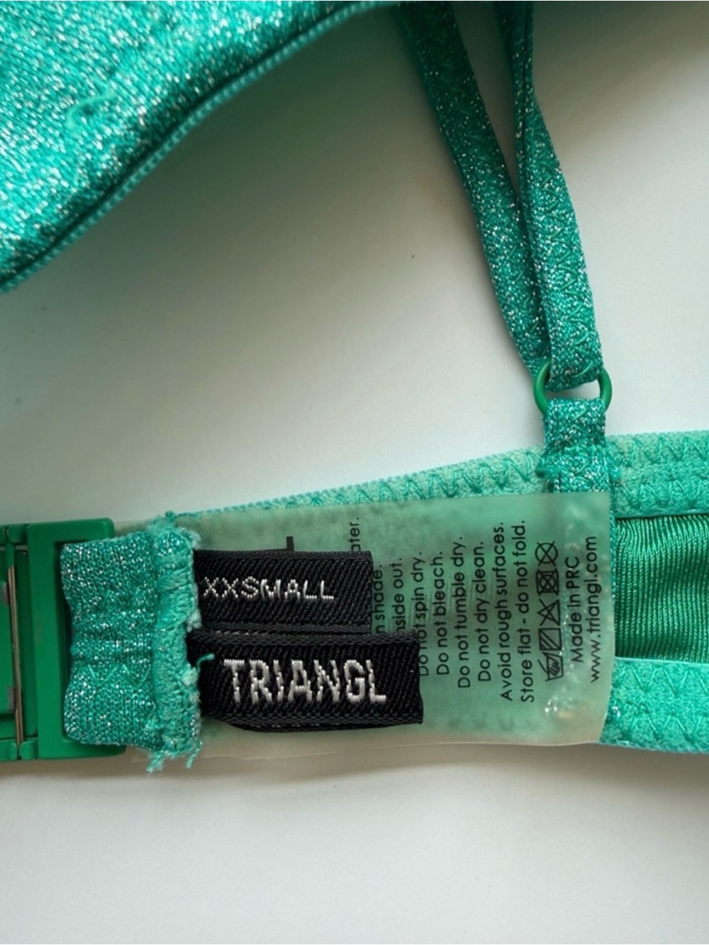 triangl swimwear Shimmer Teal Underwire Bikini Set - Picture 2 of 3